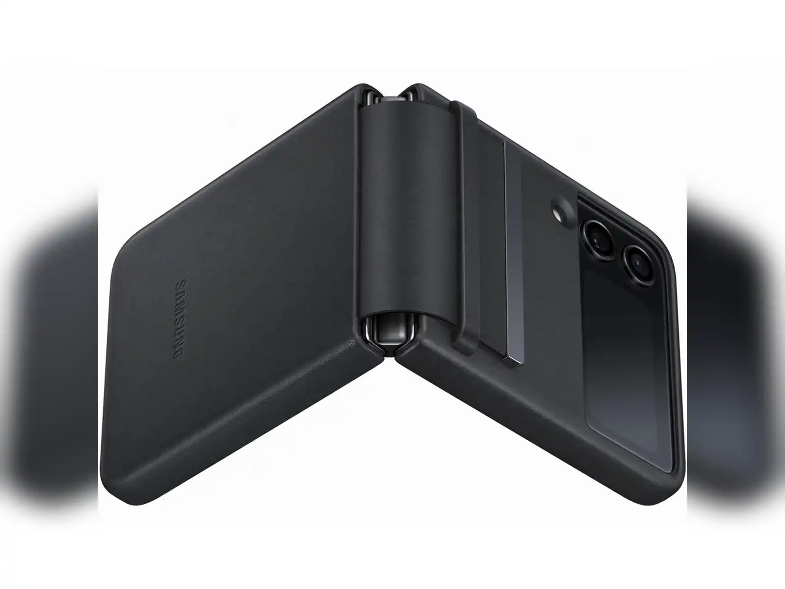 samsung-maskica-za-galaxy-z-flip4-kozna-futrola-crna