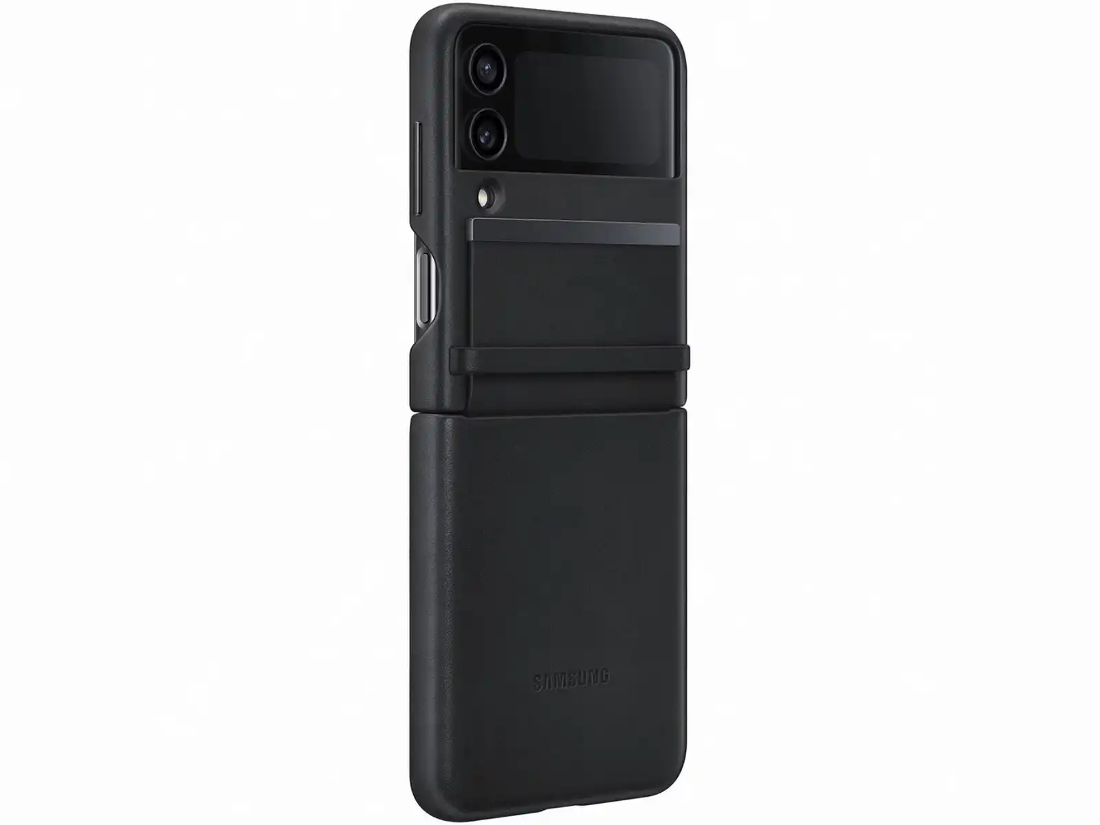 samsung-maskica-za-galaxy-z-flip4-kozna-futrola-crna