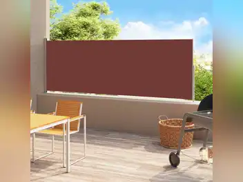 Uvlačiva bočna tenda za terasu 180 x 500 cm smeđa
