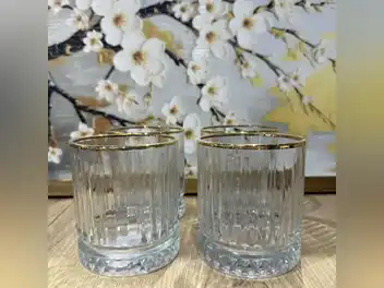 Set staklenih čaša 4/1 sa zlatnim rubom