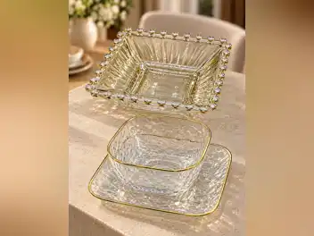 Set zdjelica s tanjirićima – zlatni detalji – model 4232