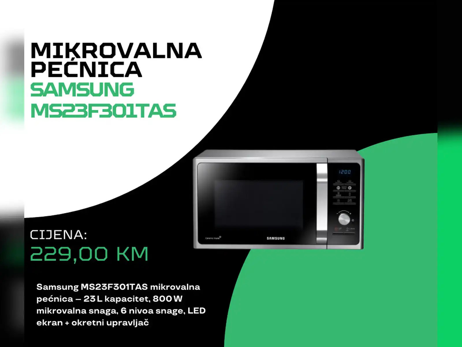 samsung-ms23f301tas-23l-mikrovalna-pecnica-led