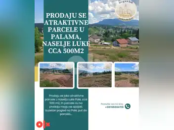 Zemljište Pale, Luke,cca 500m2, tri parcele