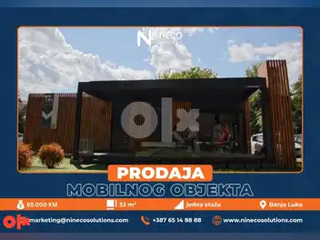 MOBILNI OBJEKAT SA BIOKLIMATSKOM PERGOLOM - 53 m2