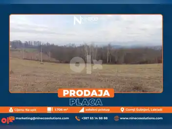 PLAC - ŠUŠNJARI - LAKTAŠI - 1.706 m2